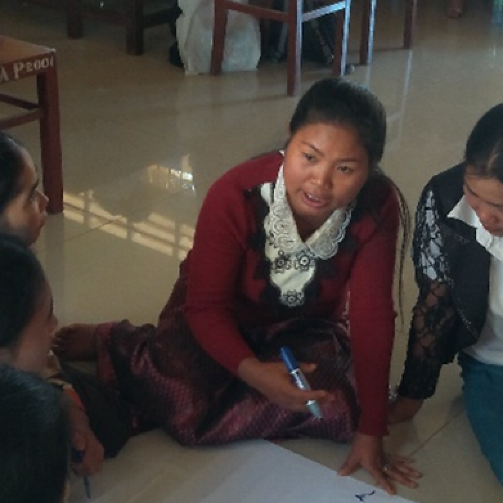 Nou Phallar participating in a training session with Amara. Photo: Amara