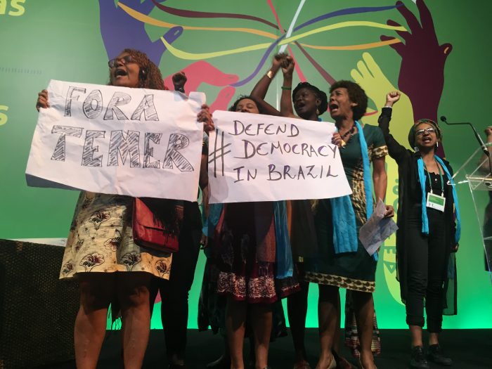 awid-stage Members of the Black Feminisms Forum at the AWID Forum. Photo: Jen Clark