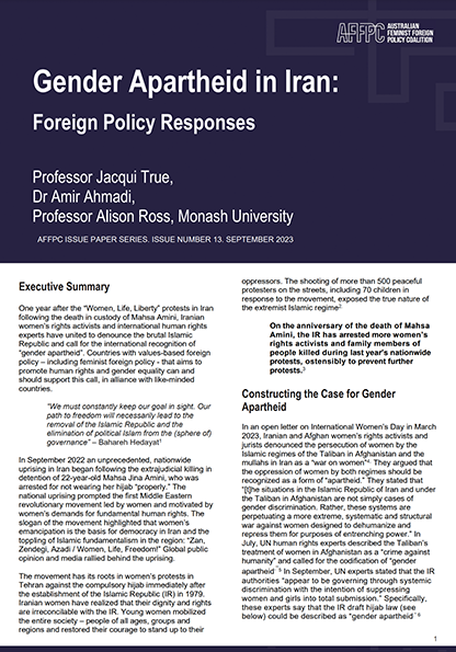 Gender Apartheid in Iran-Foreign Policy Responses