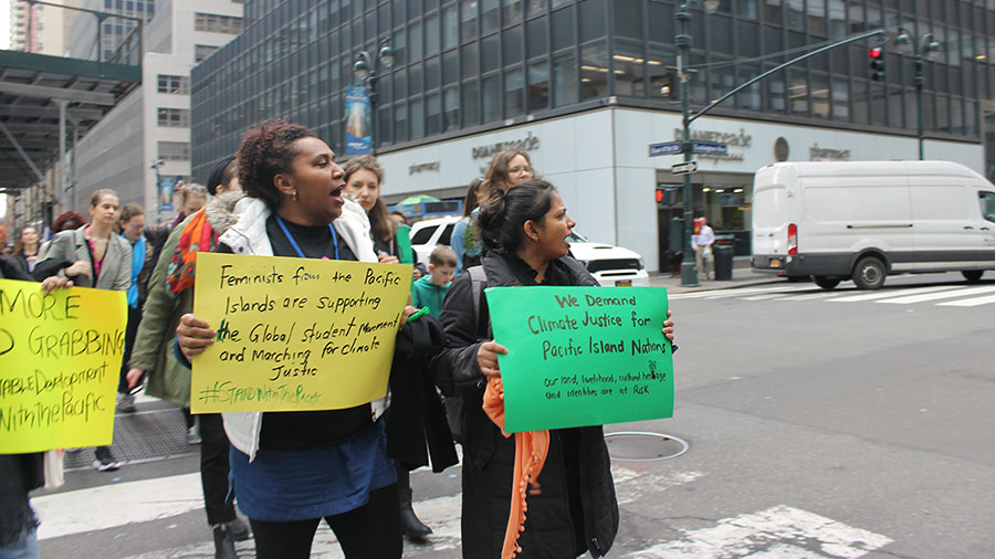 Women march to end climate change