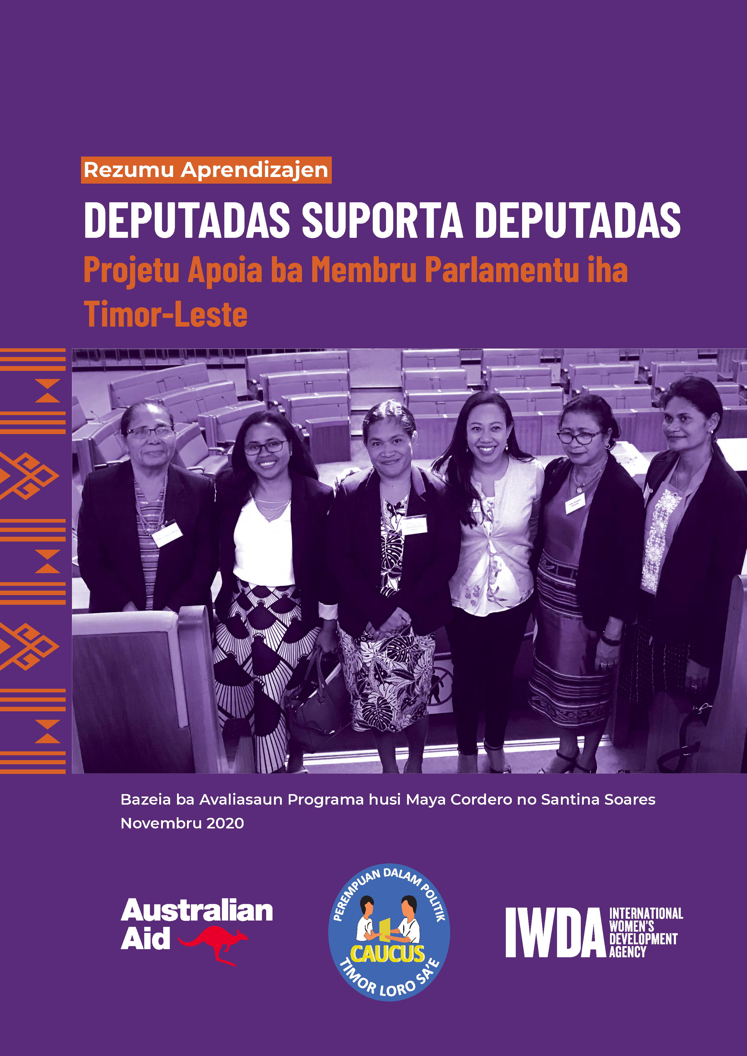 Cover of the report featuring a photo of a group of women