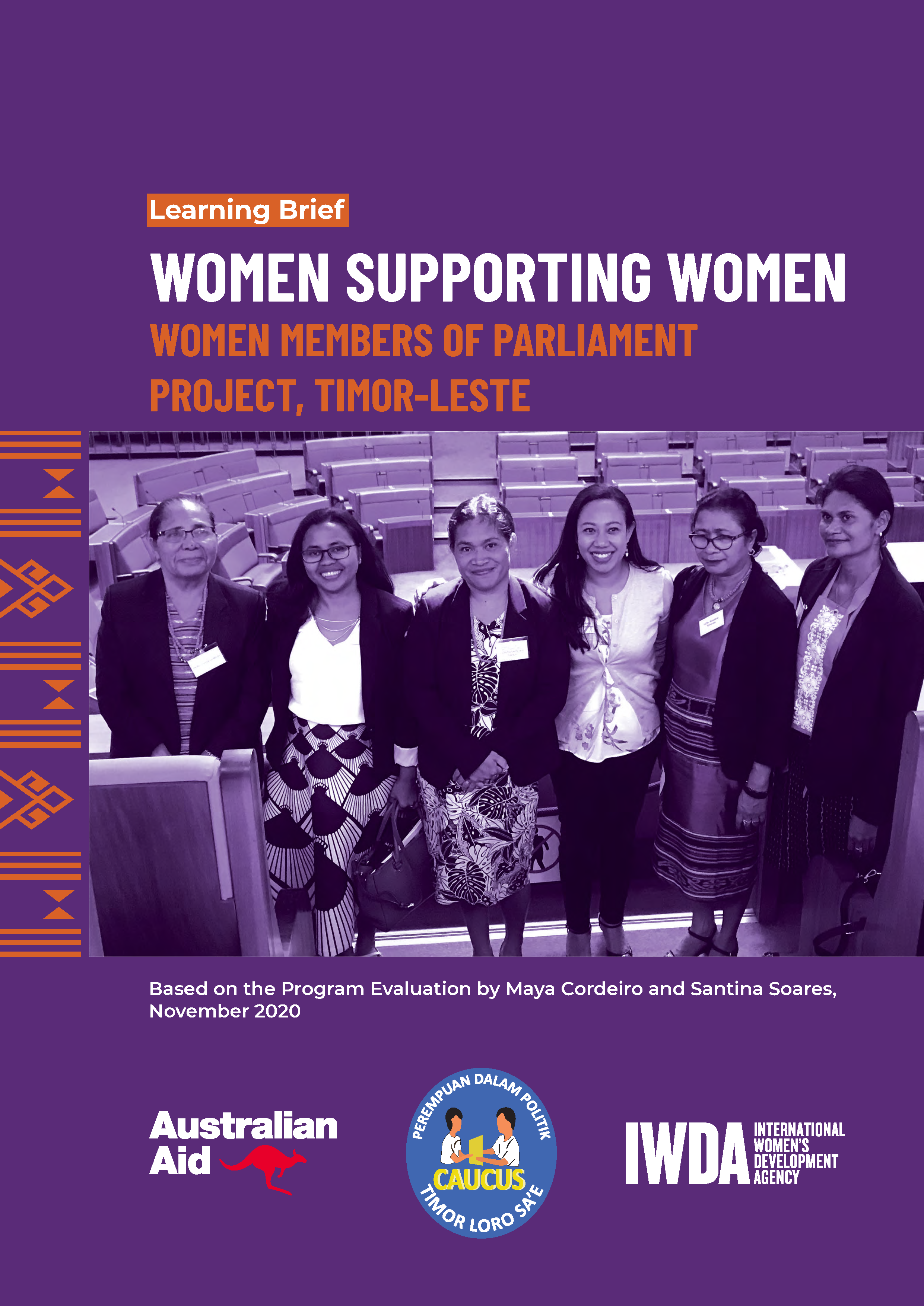 Cover of the report featuring a photo of a group of women