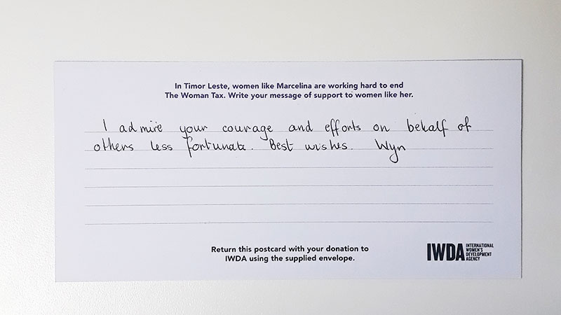 Marcelina-Message_I-admire-your-courage_IWDA
