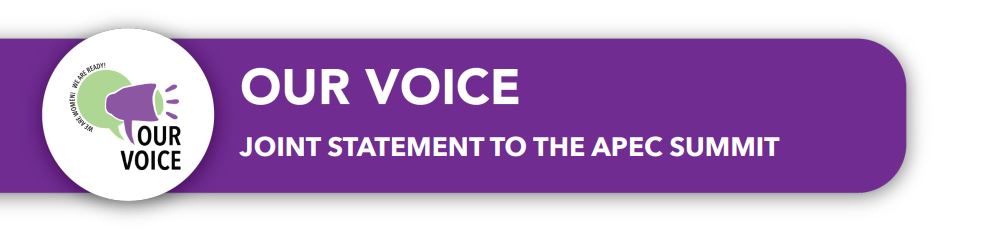 Our Voice - Joint Statement to the APEC Summit
