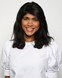 Posed photo of a smiling woman