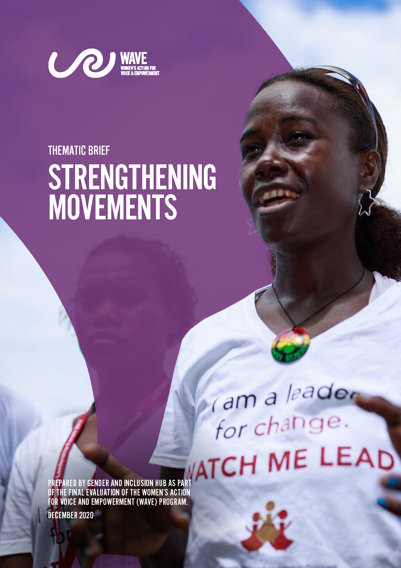 Photo of a woman wearing a shirt that says ' I am a leader for change'