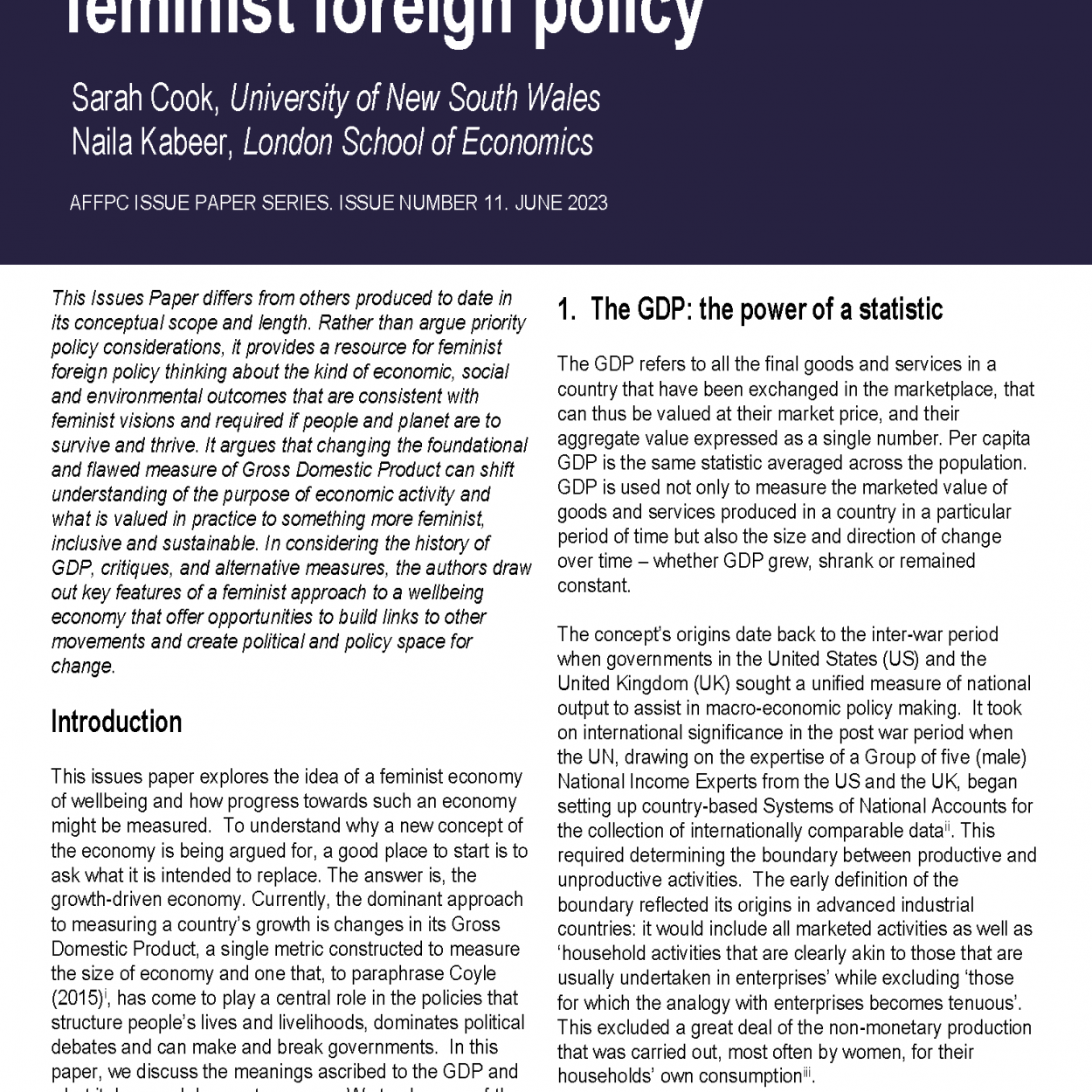 AFFPC Issues Paper 11 Cover