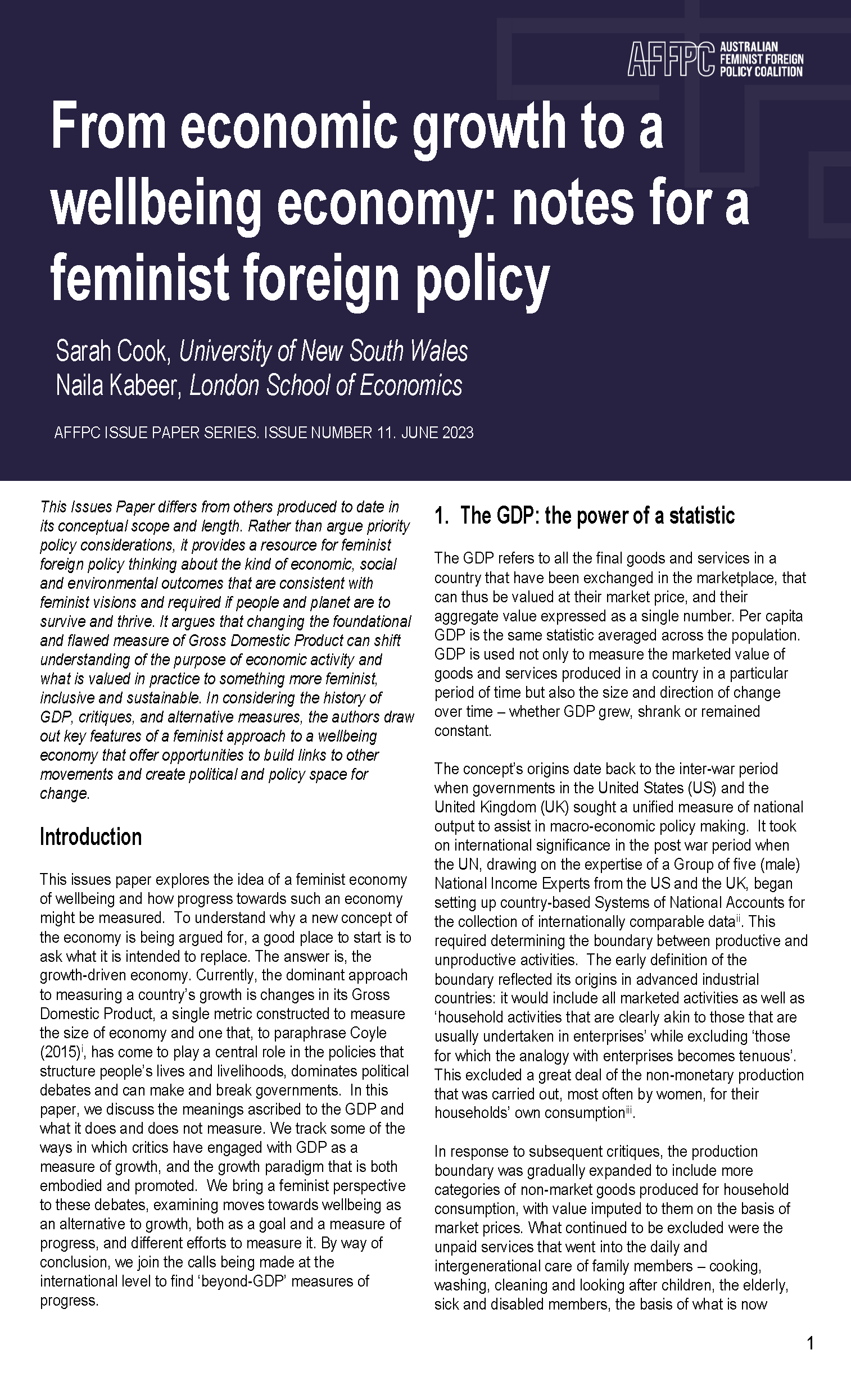 AFFPC Issues Paper 11 Cover