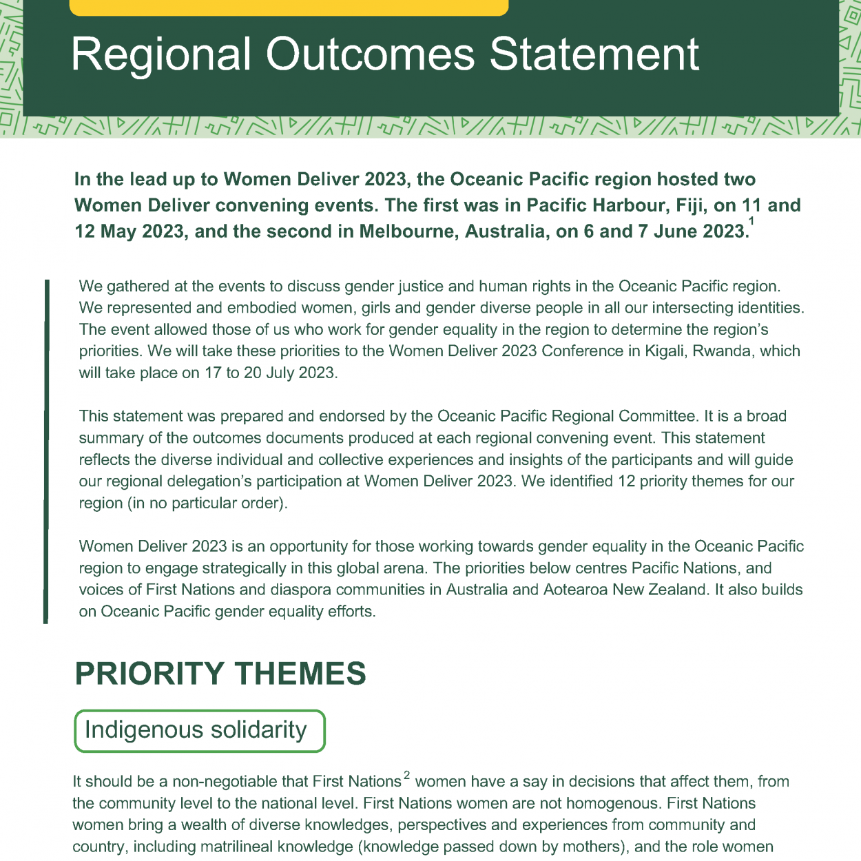 First page of a text-based document