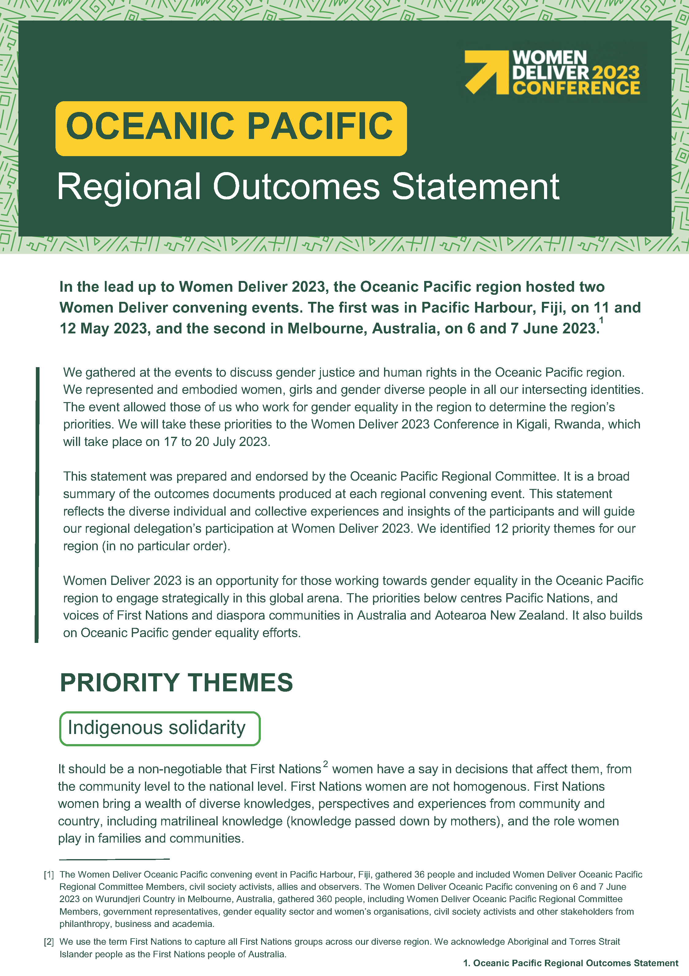 First page of a text-based document