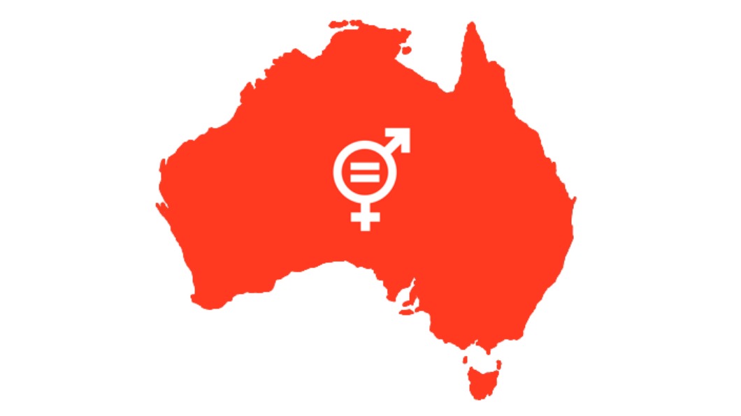 Image of Australia with Global Goal 5 in the middle