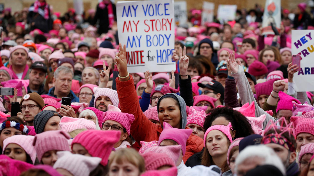 A sea of activists clad in pussy hats. Photo: Mercatornet