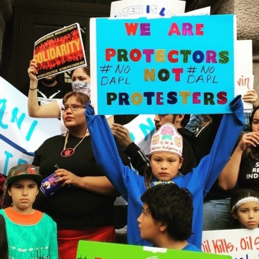 Water Protesters at Standing Rock. Photo: Allison Herrera