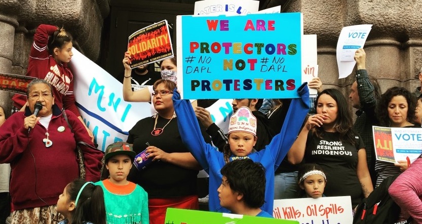 Water Protesters at Standing Rock. Photo: Allison Herrera