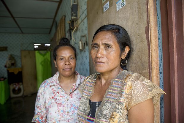 Alola Foundation staff member Francisca Alves Taolin, and Rita Sarmento, a woman Alola supported to run for Village Chief in Timor-Leste. Photo: Anna E Carlile